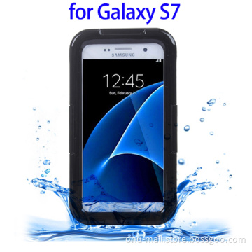 IPX8 Plastic + Silicone Waterproof Case for Samsung Galaxy S7 Case with Lanyard